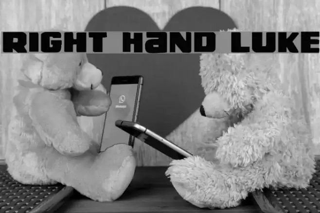 Right Hand Luke Font examples