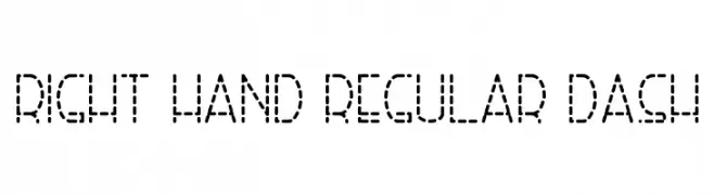 Right Hand Regular Dash  Fuentes Gratis Descargar