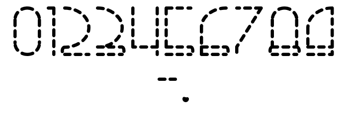 Right Hand Regular Dash Font OTHER CHARS