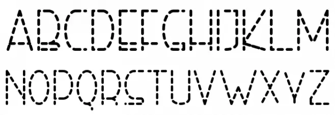 Right Hand Regular Dash Schriftart Groß