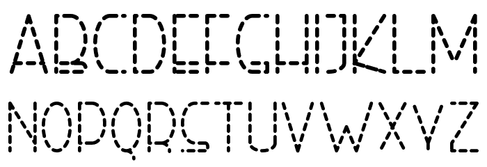 Right Hand Regular Dash Font LOWERCASE