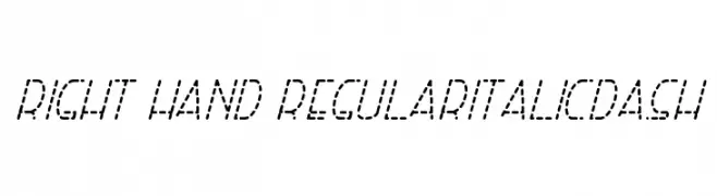 Right Hand RegularItalicDash  Fuentes Gratis Descargar