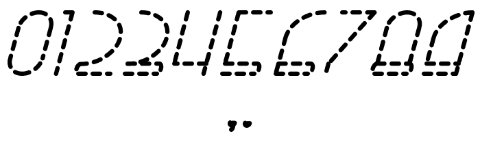 Right Hand RegularItalicDash Font OTHER CHARS