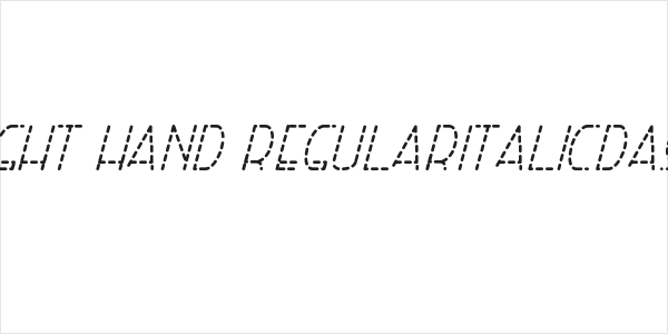 Right Hand RegularItalicDash Logo