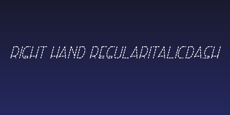 Right Hand RegularItalicDash Social Header