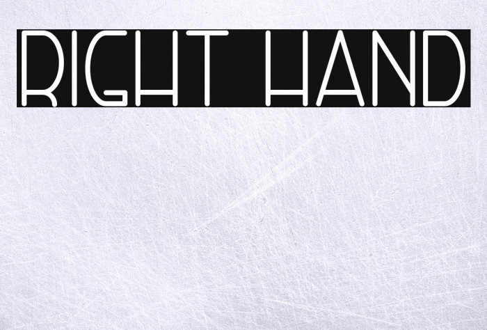 Right Hand Caratteri examples