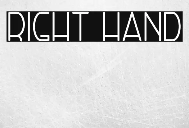 Right Hand Caratteri examples