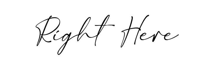 Right Here  Frei Schriftart Herunterladen