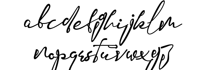 Right Mellody Font LOWERCASE