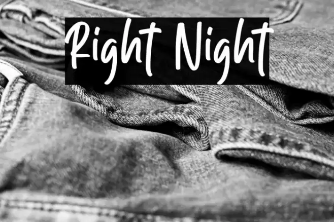 Right Night Font examples