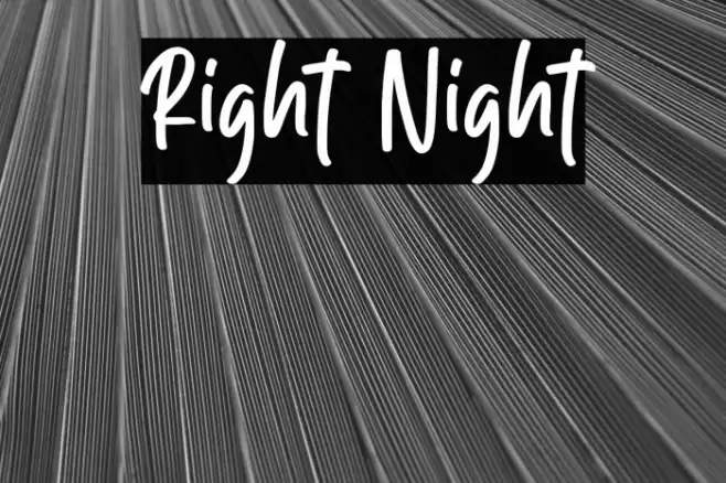 Right Night Font examples
