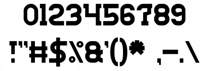 Right POWER Font OTHER CHARS