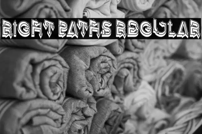 Right Paths Regular Font examples