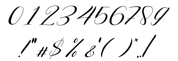 Right Signature Font OTHER CHARS
