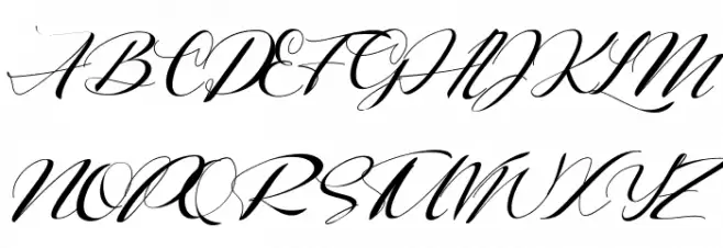 Right Signature फ़ॉन्ट अपरकेस