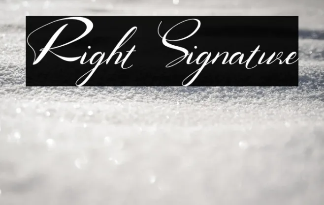 Right Signature Example 3