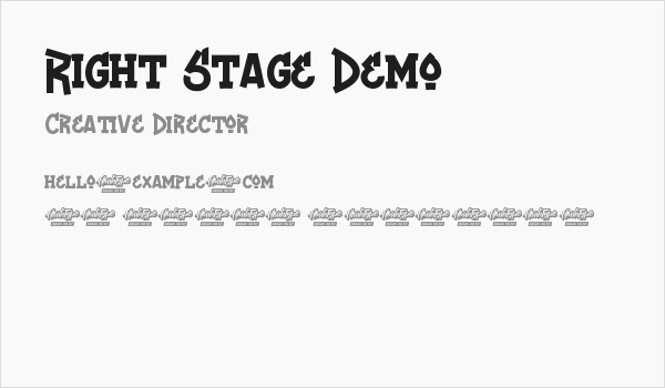 Right Stage Demo Business Card