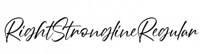 Right Strongline Regular  नि: शुल्क फ़ॉन्ट्स डाउनलोड