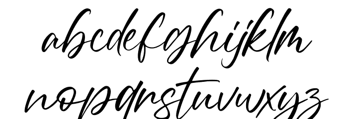 Right Strongline Regular Font LOWERCASE