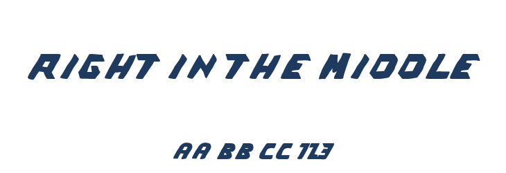 Right in the Middle Font Preview