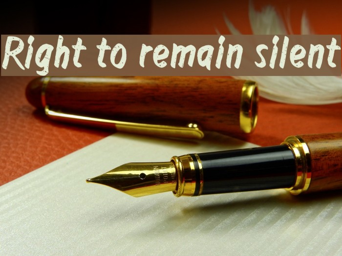 Right to remain silent Font FFonts net