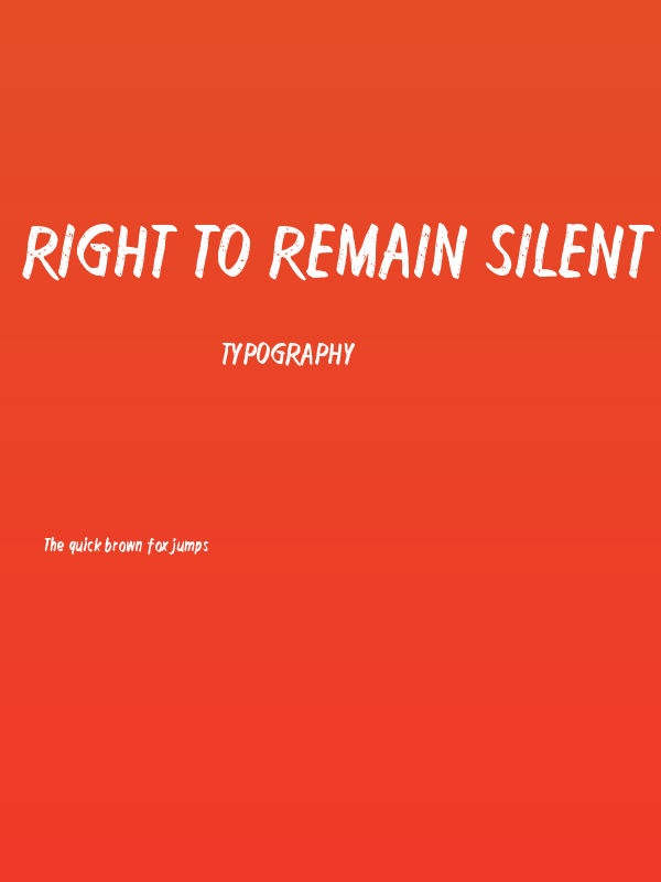 Right to remain silent Poster