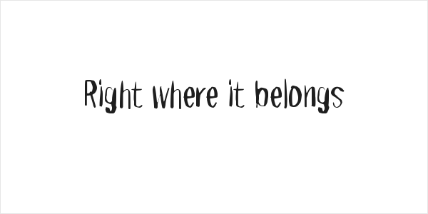 Right where it belongs Logo