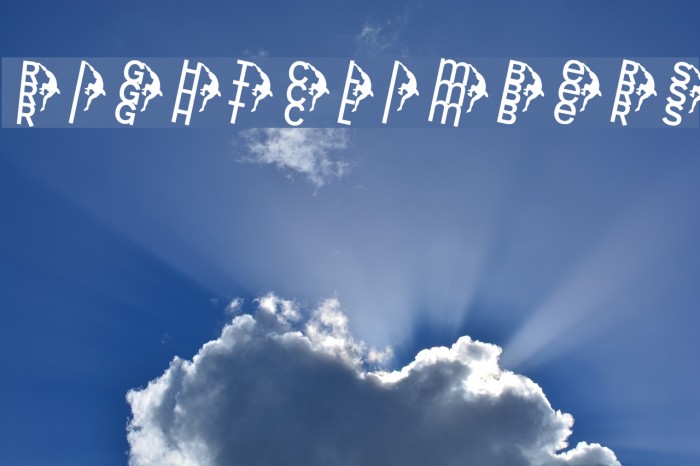 RightClimbers Font examples