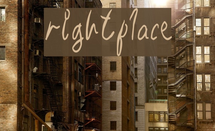 RightPlace Font examples