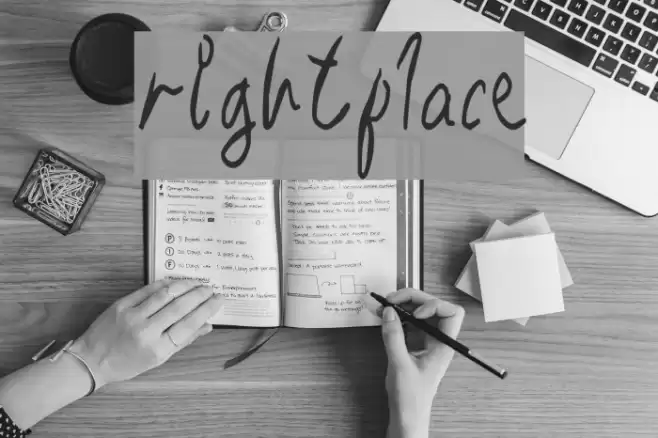 RightPlace Font examples