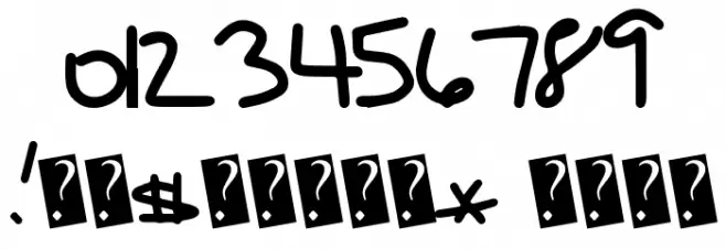 RightPrice Font OTHER CHARS