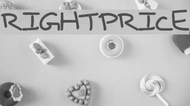 RightPrice Font examples