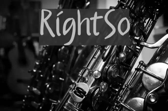 RightSo Font examples