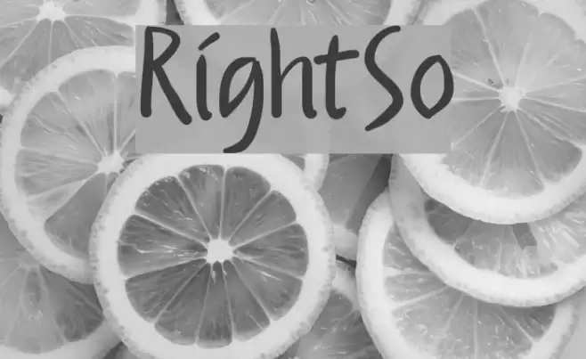 RightSo Font examples