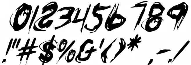 Righteous Kill Condensed Italic Font OTHER CHARS