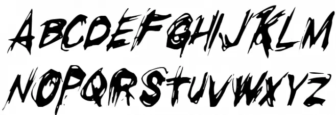 Righteous Kill Condensed Italic Schriftart Groß