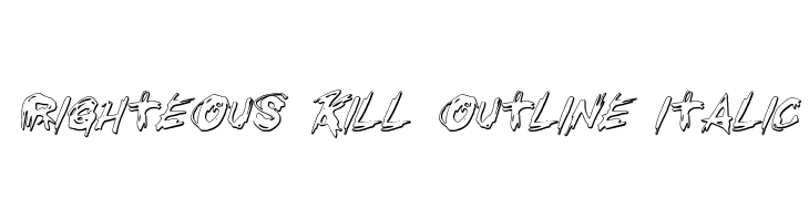 Righteous Kill Outline Italic  font caratteri gratis