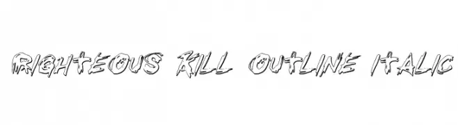 Righteous Kill Outline Italic  Free Fonts Download