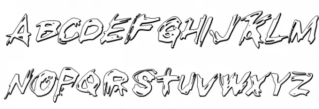 Righteous Kill Outline Italic Font Litere mari