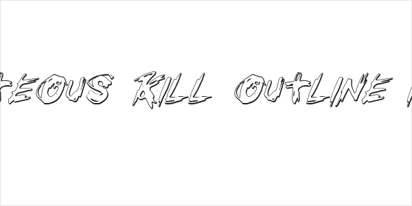 Righteous Kill Outline Italic Logo