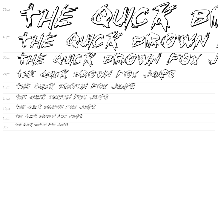 Righteous Kill Outline Italic Waterfall