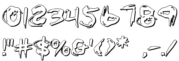 Righteous Kill Outline Font OTHER CHARS