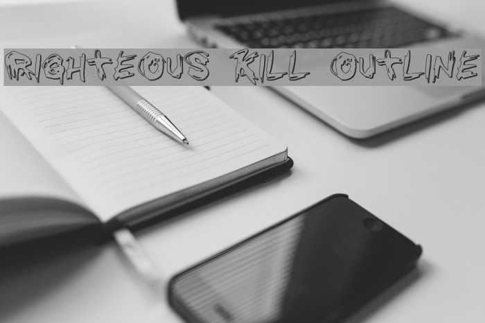 Righteous Kill Outline Font examples