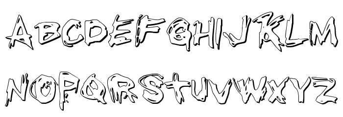 Righteous Kill Outline Font LOWERCASE