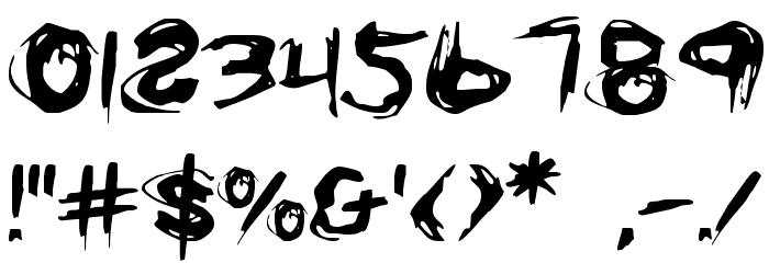 Righteous Kill Font OTHER CHARS