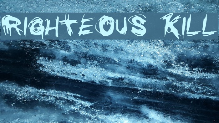 Righteous Kill Font examples