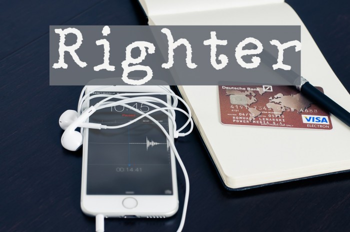 Righter Font examples