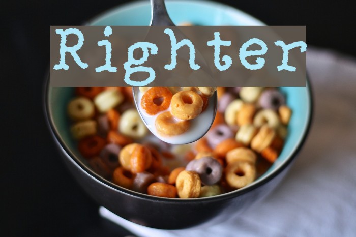 Righter Font examples