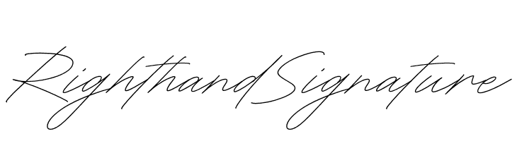 RighthandSignature  Frei Schriftart Herunterladen