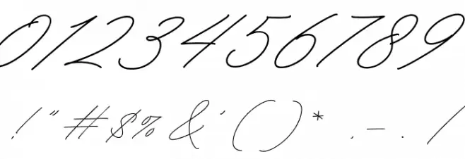 RighthandSignature Font OTHER CHARS
